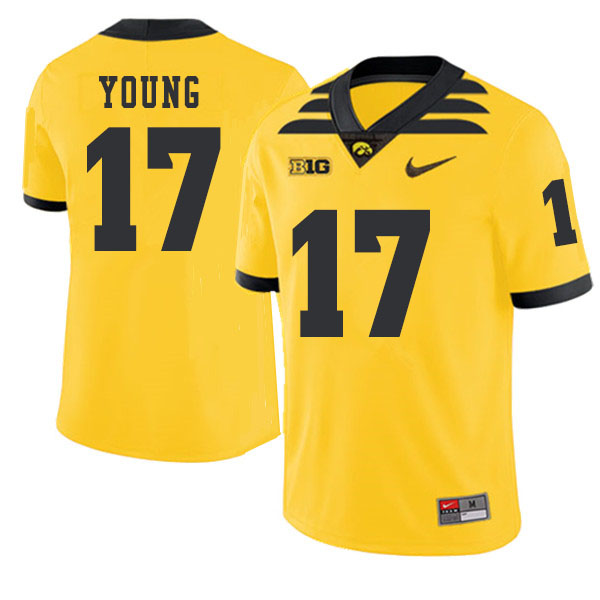 2019 Men #17 Devonte Young Iowa Hawkeyes College Football Alternate Jerseys Sale-Gold